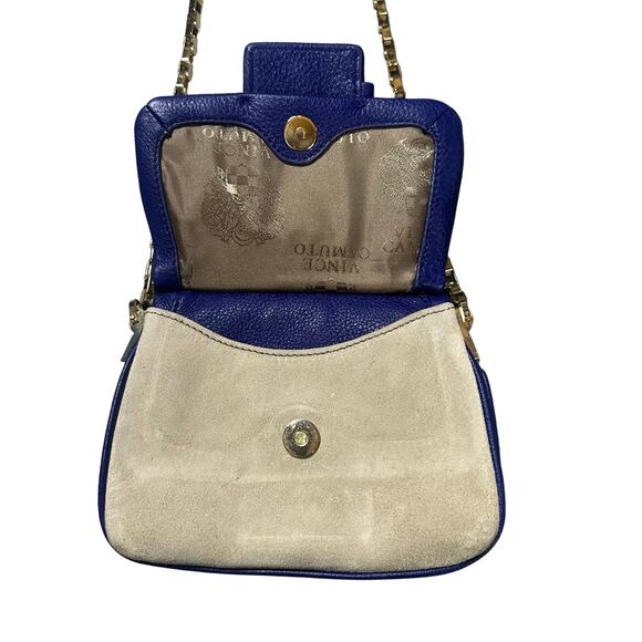 Vince Camuto Leather Suede Color Block Purse - Picture 3 of 9